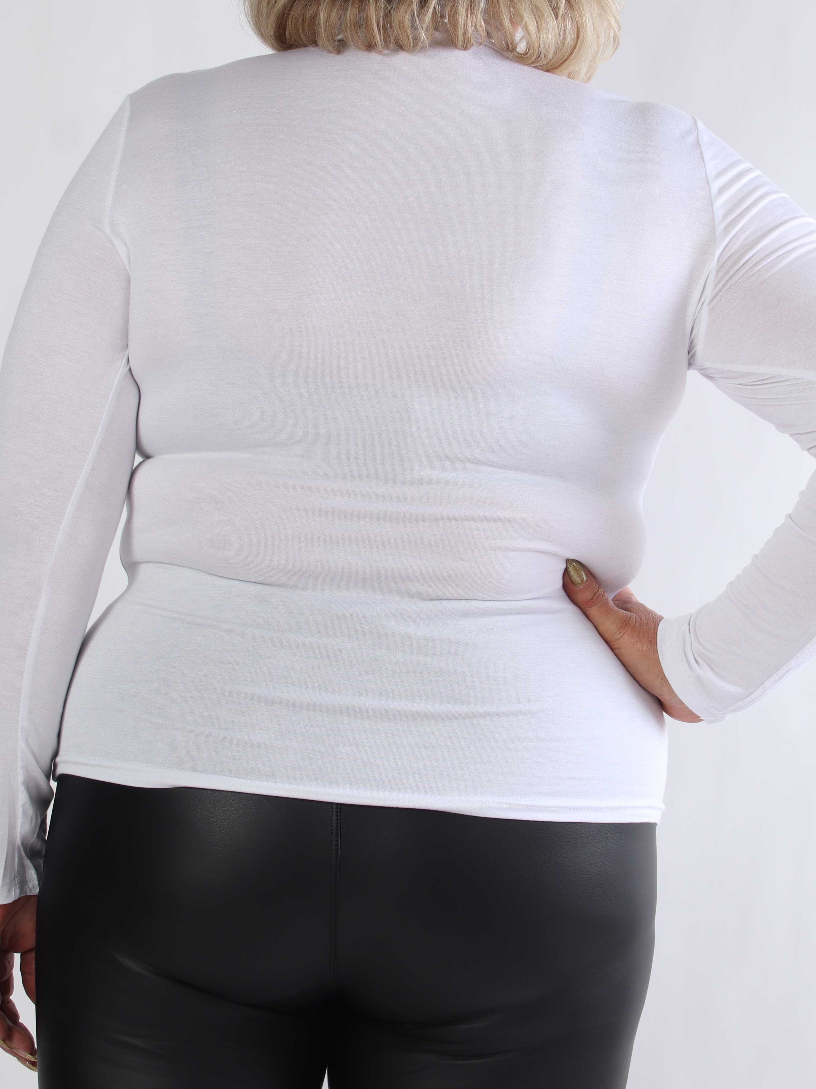 Noras - Langærmet basis bluse i viskose med turtleneck